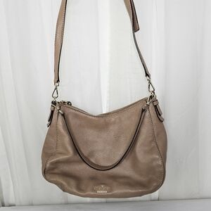 Kate Spade Jackson Street Mylie Hobo Bag Pebbled Leather Taupe Beige